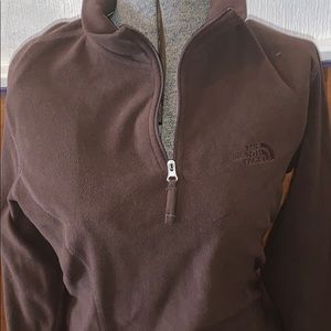 Brown north face pullover